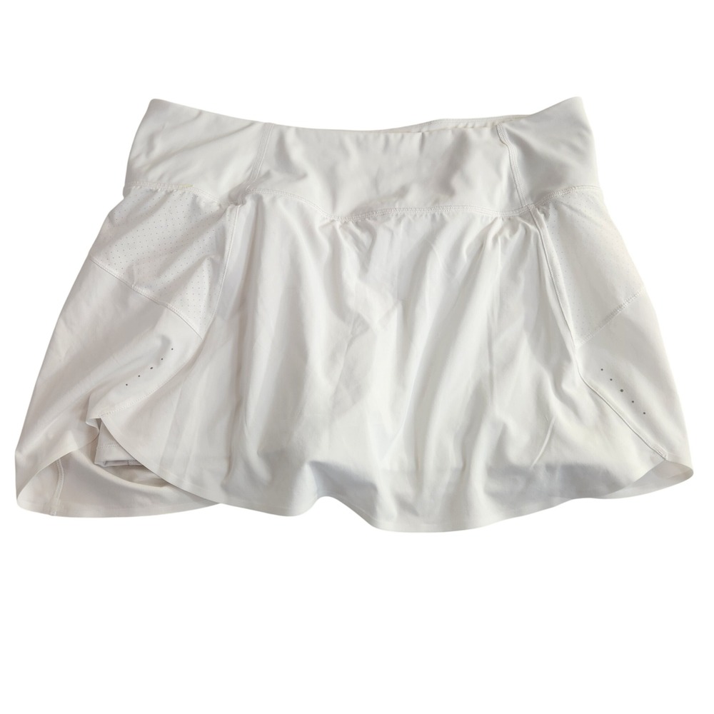 Athleta Run With It 14" Skort‎ White Athletic Tennis Golf Skirt 1X Pickleball